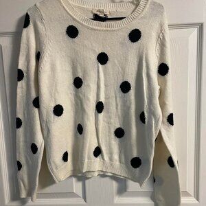 Forever 21 Black and White Polka Dot Sweater